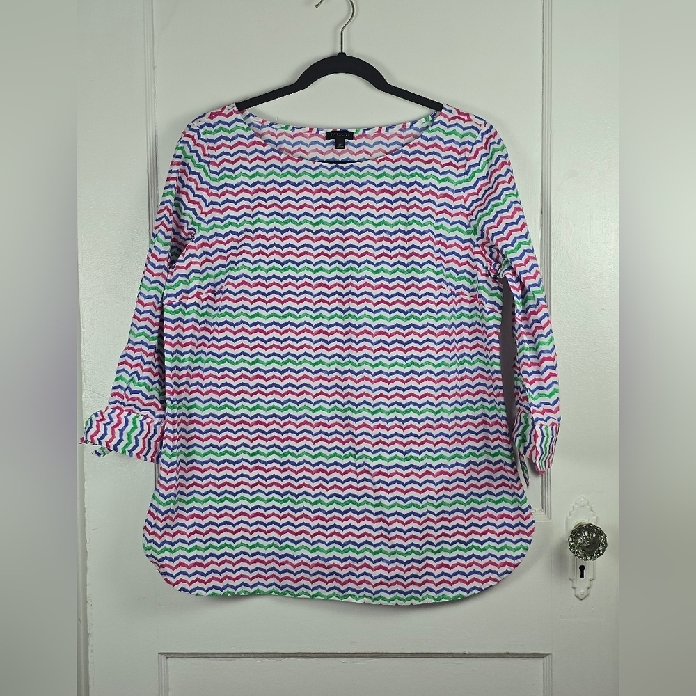 Talbots Cotton Coastal Top Medium